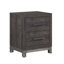 Belle table de chevet moderne avec 2 tiroirs et finition brune