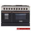 Personnalisé Pro-Style 48 po 6,7 pi cu Cuisinière au gaz autoportante à double four à 8 brûleurs-73306193-73306190