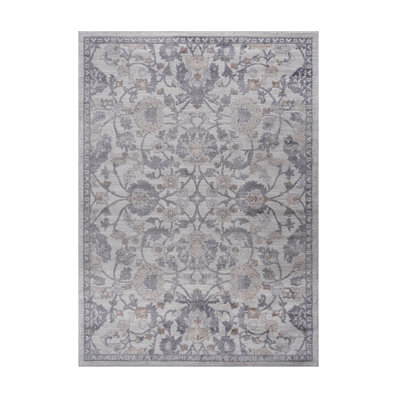 LOOM & LUXE Collection 5X7 Sand/Ivory/Oriental Non-Shedding Living Room Bedroom Dining Home Office Stylish And Stain Resistant Area Rug
