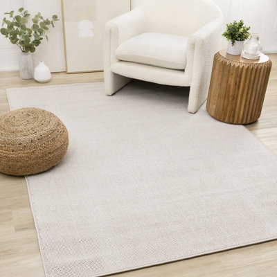 Tapis beige crème à deux tons Elijas