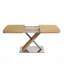 Table de salle à manger extensible pour 4 à 6 personnes, conception peu encombrante avec base en métal durable