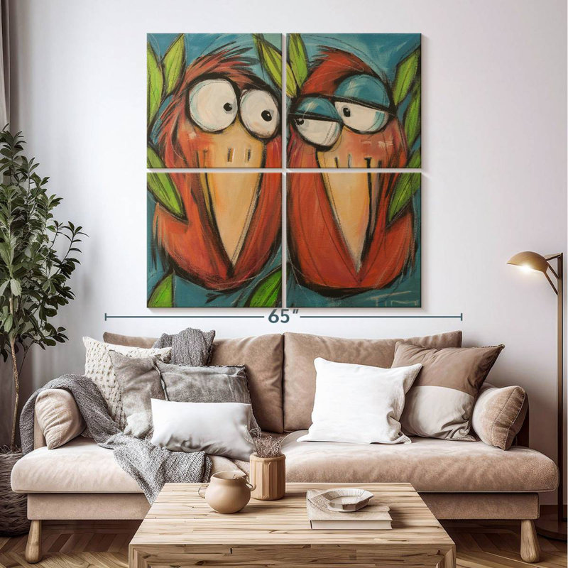 Brampt Flirting Love Birds, 50" H x 50" W
