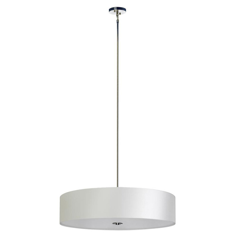 Abat-jour tambour 5 lumières, Chrome