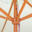 Wooden Garden Parasol & Base - 2.7m-687001687-687001686