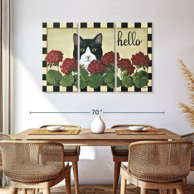 Brampt Cat Hello, 36" H x 57" W