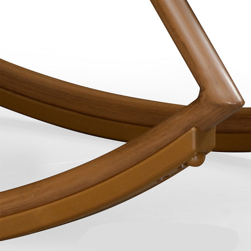Chaise berçante en métal tissé en rotin