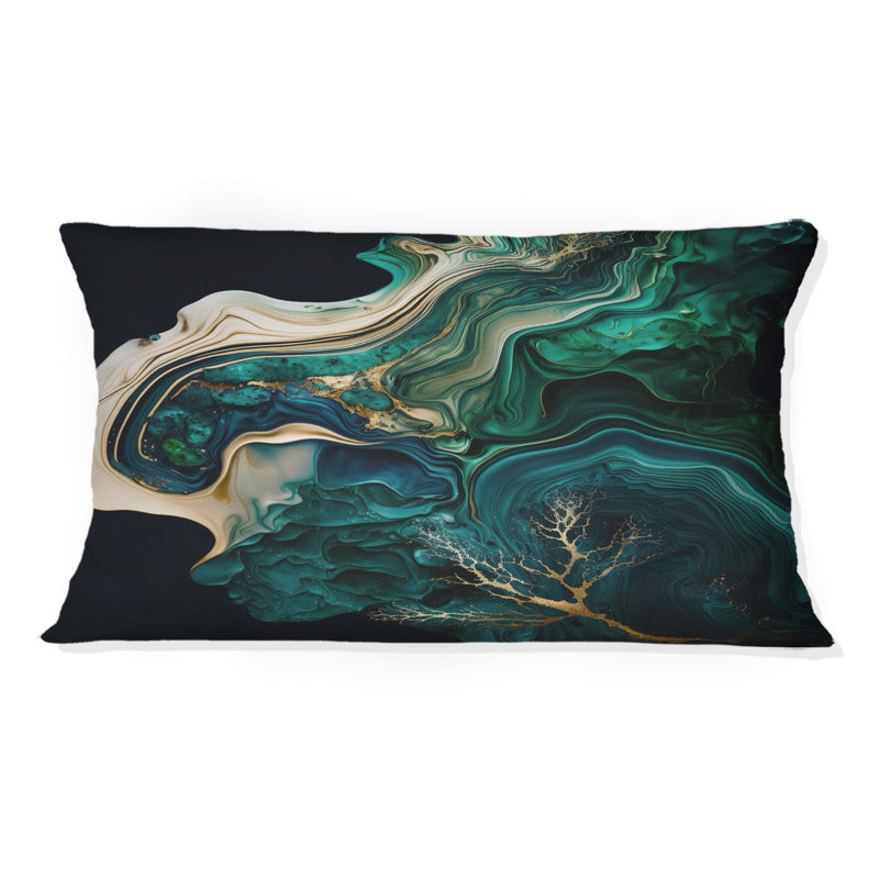 Coussin décoratif abstrait géométrique Marble I