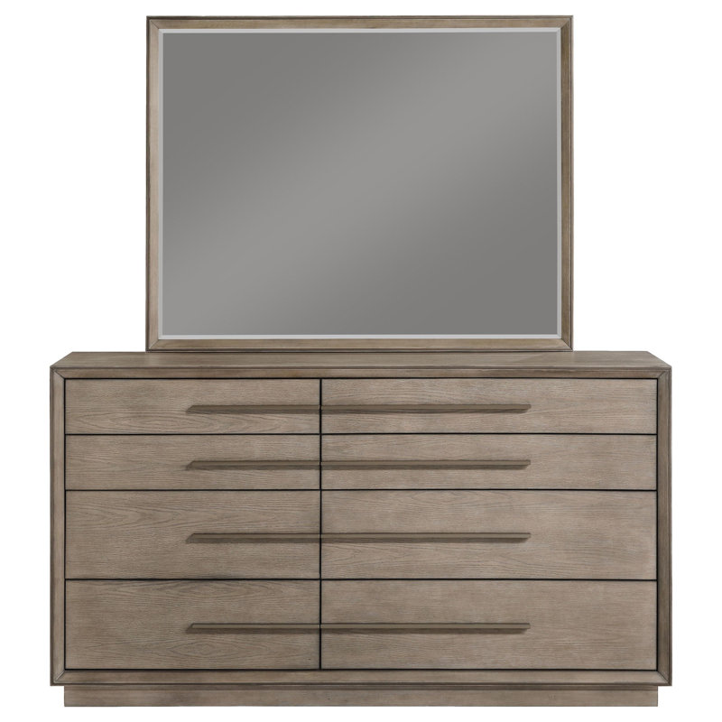 Commode et miroir Jeannie, Brun