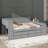 Full-Size Daybed With Drawers, Trundle Bed, Charging Spot, LED Lights, Workstation, And Storage Unit-1299791681