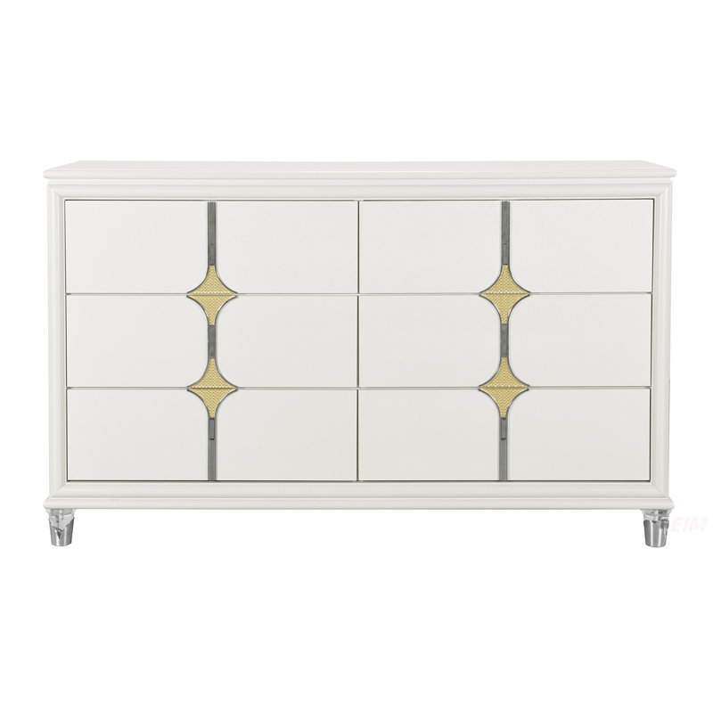 URIUNI GOLD DRESSER, Armoire de rangement à large tiroir (commode)