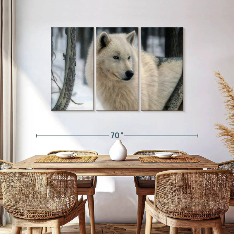 Brampt Arctic Prince Arctic Wolf, 36" H x 57" W