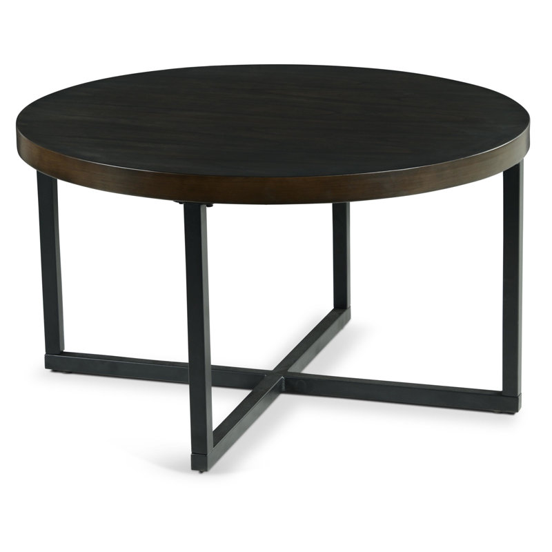Yukon Dark Brown Wood Coffee Table with Stools
