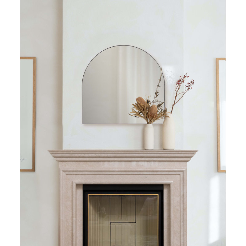 Annastaziah Stainless Steel Arch Mirror, Brushed Brass
