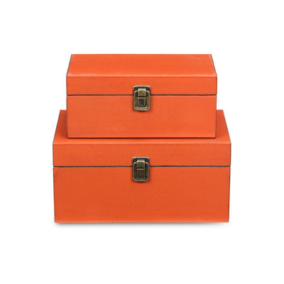 Thornell 2 Piece Wooden Decorative Box Set
