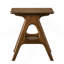 Table de bout en bois Mid-Century moderne avec tablette