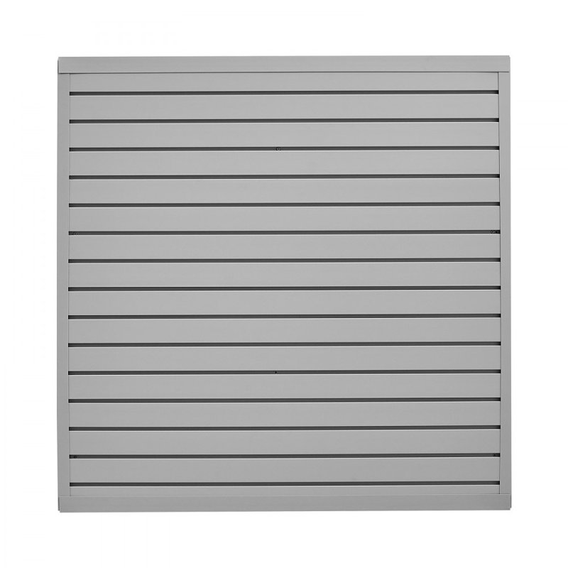 Panneau de garage à lattes en PVC 4 x 4 pi avec conception modulaire, Gris