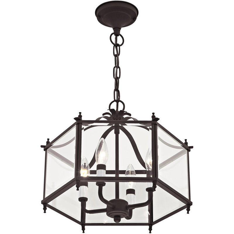 Lustre tambour 4 lumières Azita, Bronze