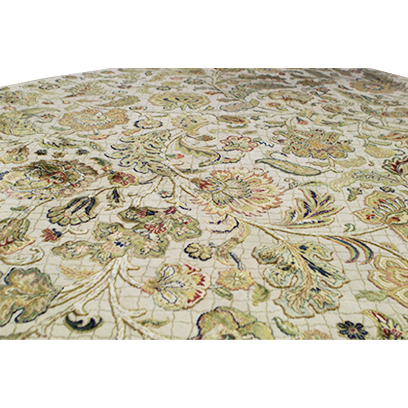 Tapis brun de haute qualité noué à la main, Rectangle 7 pi 11 po x 10 pi 4 po