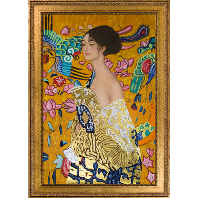 Luxury Line " Signora Con Ventaglio (Luxury Line) " by Gustav Klimt