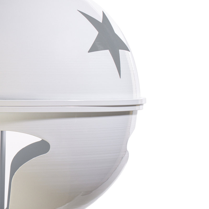 Ornement en forme de cloche., blanc, H 20 po x l 20 po x P 20 po