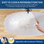 Forma 61'' Freestanding Tub Solid Surface Stone Resin Free Standing Soaking Bathtub-108920054