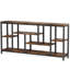 Console industrielle extra longue 70,9 po, canapé à 4 niveaux derrière le canapé avec tablettes de rangement, table d'appoint étroite pour le couloir d'entrée dans le salon, brun rustique