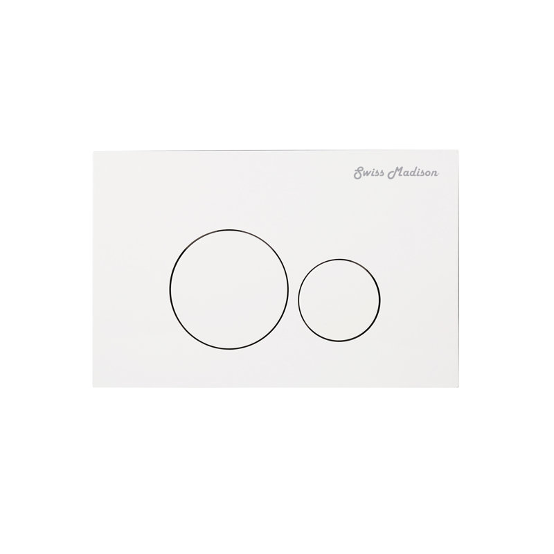 Swiss Madison Wall Mount Actuator Push Button Plate, White