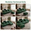 Canapé d'angle modulaire de 310 cm, canapé nuage en forme de L pour salon, vert, canapé confortable 4 places surdimensionné, structure robuste, tissu chenille doux, avec 3 coussins décoratifs et un pouf amovible-1737470525