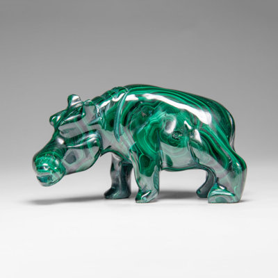 Sculpture en pierre précieuse Malachite