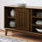 Sideboard Buffet Cabinet with Ample Storage, Farmhouse Fluted Design, Suitable for Multiple Rooms as TV Media Console and More
