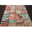 Tapis unique en laine noué à la main rose / bleu 6 pi x 9 pi Nataliemarie