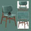 Bevis Green Fabric & Walnut Finish Side Chair (Set Of 2)