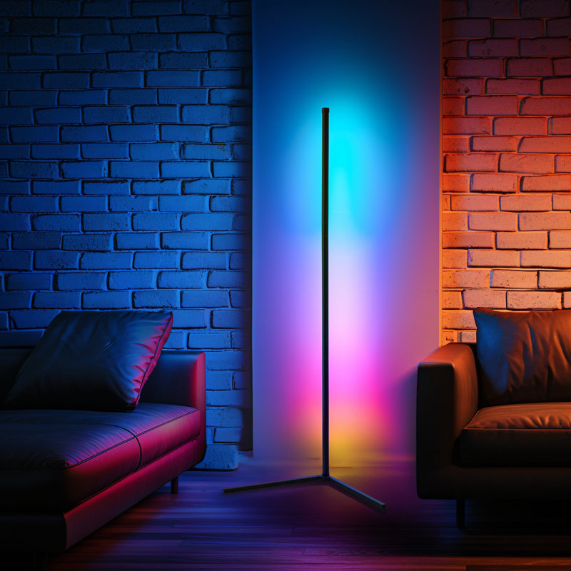 2-Pack 56" RGC Colour Changing Corner Floor Lamp with USB Cable