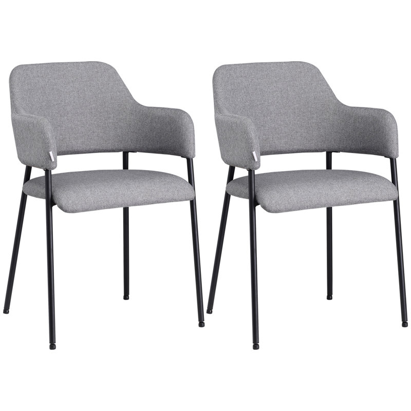 Chaise avec accoudoirs beige Kawanza, Gris
