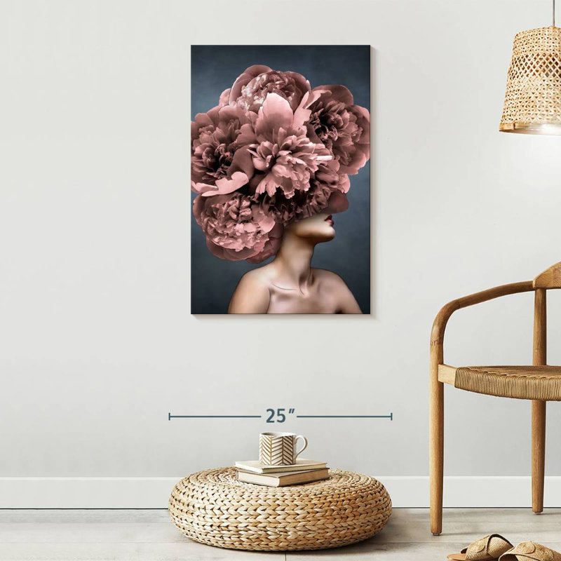Lady Peony II - reproduction sur toile tendue, H 30 po x l 20 po x P 1,25 po