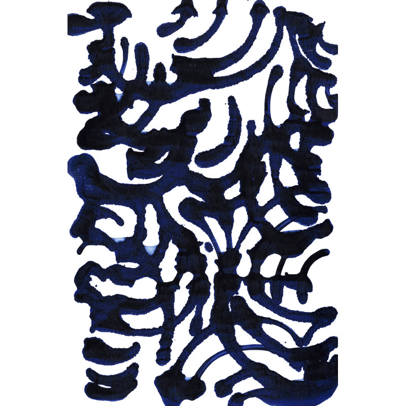 Indigo Swirls I, reproduction d'art sur toile, H 30 po x l 20 po