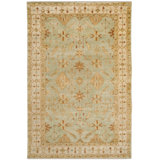 Oushak Oriental Hand-Knotted Wool Soft Green/Ivory Area Rug