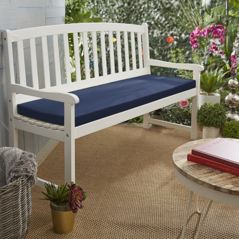 Coussin de siège d'extérieur Sunbrella, Toile bleu marine Sunbrella®, H 3 po x l 60 po x P 19 po