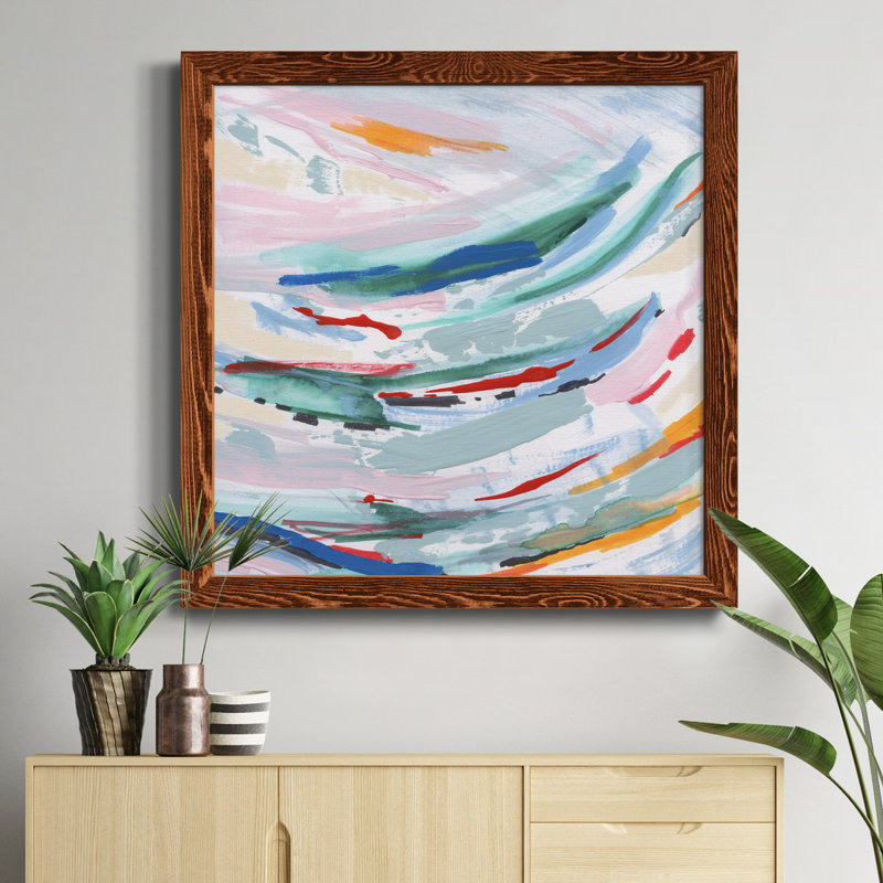 Sincere Red - peinture sur toile encadrée, H 20 po x l 20 po x P 1,5 po, Érable encadré