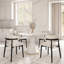 Base de piédestal en bois massif de table - hauteur standard en forme de sablier blanc - intérieur / extérieur 28 po, y compris les vis