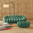 Kayi 98.43" Upholstered 3-seat Pumpkin-shaped Compression Sofa With Ottoman, No Assembly Required-112472614