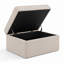Jaspa Upholstered Pouffe Ottoman Footstool With Storage - Simple Classic Curved Boxy Design-1120138931