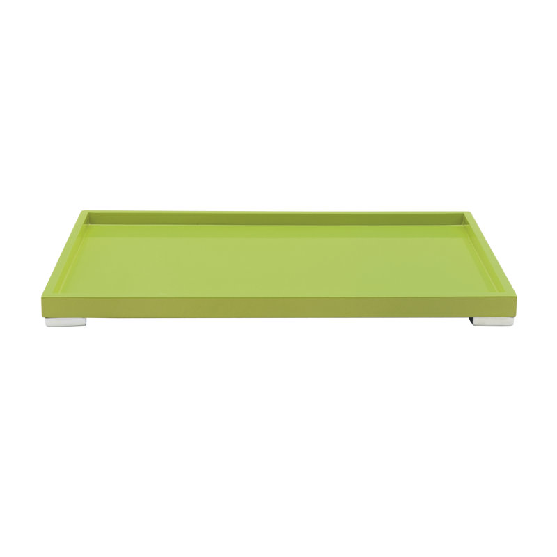 Tre Rectangular Tray 19.69" - 1 Piece - White, 1.38" H x 11.81" L x 7.87" W, Lime