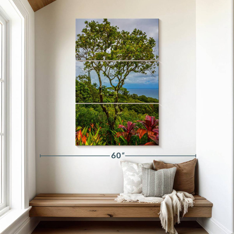 Harnek, Hawaï, arbres tropicaux, H 50 po x l 32 po