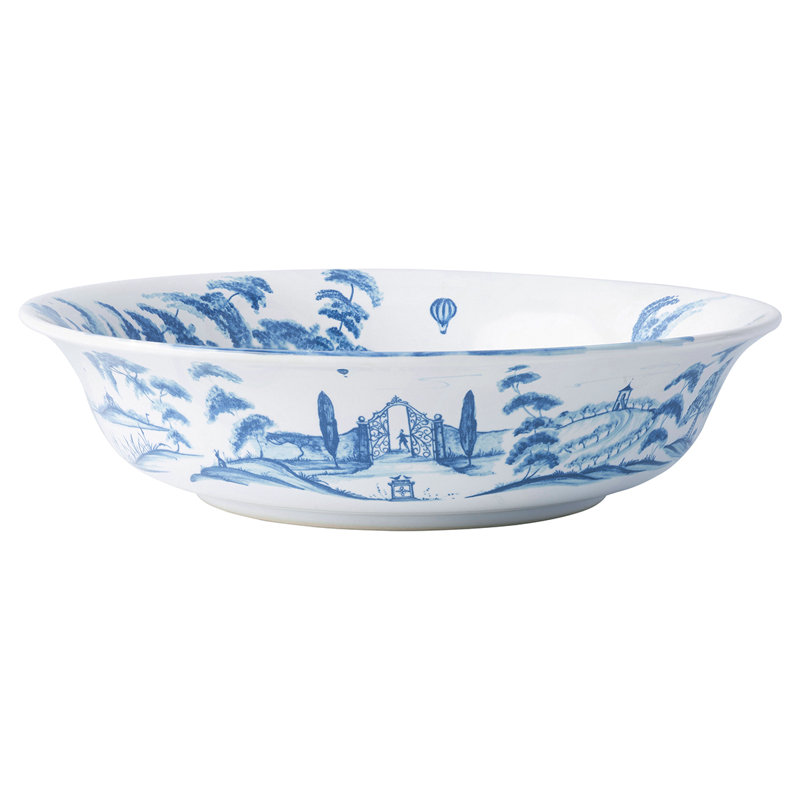 Country Estate Serving Bowl, Delft Blue, 10"