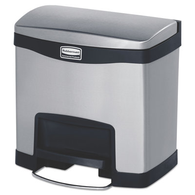 Slim Jim&reg; Steel Step On Kitchen Trash Can - 4 Gallons