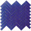 11"X 12.6" Herringbone Polished Glass Mosaic Tile-61266919