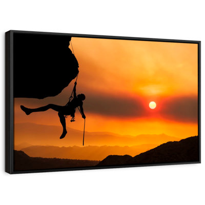 Climber Against Pretty Sky Canvas Print