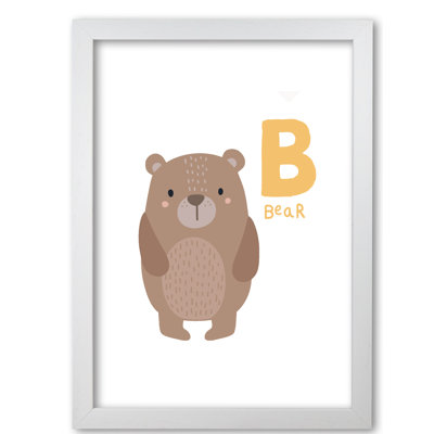 Alphabet Animals, B Is For Bear - Print