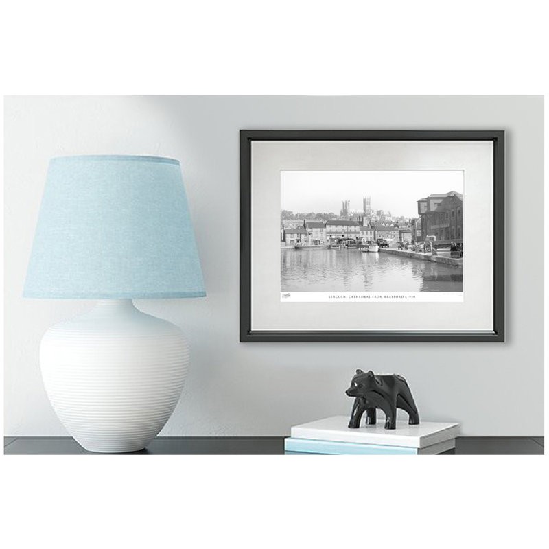 Lincoln, Cathedral From Brayford C1950 - Single Picture Frame Print, 48.4cm H x 63.6cm W x 2.3cm D